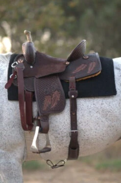 Reinsman Team Camarillo Fine Feathers Barrel Saddle -Classic Equine Shop Camarillo Feathers Left Profile 20463.1600205201