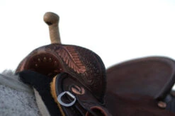 Reinsman Team Camarillo Fine Feathers Barrel Saddle -Classic Equine Shop Camarillo Feathers Pommel 31586.1600205215