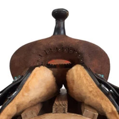 Alamo Saddlery Aztec Arrow Barrel Saddle 17 Alamo Saddlery Aztec Arrow Barrel Saddle -Classic Equine Shop aztec arrow barrel brown orange red front AZTEC ARROW alamo 25637.1650658492