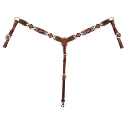 Circle Y Beaded Aztec Infinity Breast Collar -Classic Equine Shop aztec infinity bead breast collar brown white x4121 2004 circle y 80919.1665179488