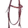 BLR Blood Knot Brow Headstall -Classic Equine Shop blood knot brow hs latigo 2154 LAT buffalo leather 90220.1648319108
