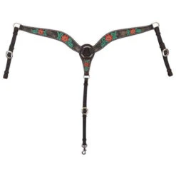 Circle Y Cactus Flower Breast Collar -Classic Equine Shop cactus flower breast collar 1000 23 SC circle y 62023.1613591802