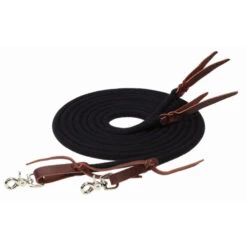 Weaver Leather Weaver EcoLuxe Round Split Reins -Classic Equine Shop ecoluxe round split rein black 35327 08 08 00 weaver 89966.1673480090
