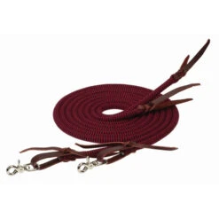 Weaver Leather Weaver EcoLuxe Round Split Reins -Classic Equine Shop ecoluxe round split rein red black 35327 weaver 43731.1673480118