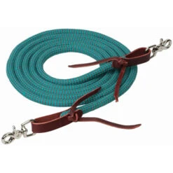 Weaver Leather Weaver EcoLuxe Round Trail Rein 9 Weaver Leather Weaver EcoLuxe Round Trail Rein -Classic Equine Shop ecoluxe round trail rein turquoise charcoal 353260 weaver 20301.1673480383