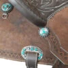 Alamo Saddlery Geo Aztec Barrel Saddle -Classic Equine Shop geo barrel brown detail2 GEO AZTEC alamo 38344.1650487046