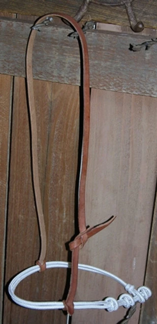 Buckaroo Harness Leather Cavesson With Rope Noseband 3 Buckaroo Harness Leather Cavesson With Rope Noseband