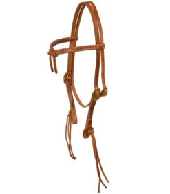 Berlin Leather Rattlesnake Knot Brow Headstall