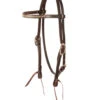 Martin Saddlery Rawhide Lace Browband Headstall -Classic Equine Shop rawhide lace brow HS chocolate HB23RL MS 89576.1678331460