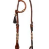 BLR Round Rawhide One Ear Headstall -Classic Equine Shop round rawhide 1 ear hs chestnut 2231 CHT buffalo leather 47887.1647373599