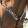 Circle Y Vibrant Garden Breast Collar -Classic Equine Shop vibrant flower breast collar brown multicolor lifestyle 1001 23 SC circle y 86018.1613176200