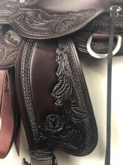 Circle Y Julie Goodnight Wind River Trail Saddle 1750 17 Circle Y Julie Goodnight Wind River Trail Saddle 1750 -Classic Equine Shop wind river saddle fender circle y 40270.1686084993